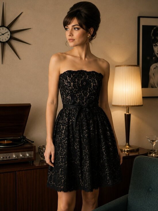 Robert Rodriguez Dresses & Skirts - Robert Rodriguez for Neiman Marcus Target Black Lace Strapless Cocktail Dress